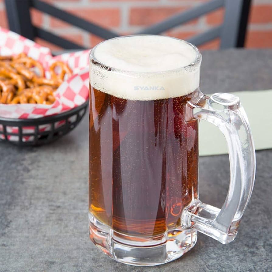  Italian Premium Glass Beer Mug - Image 1