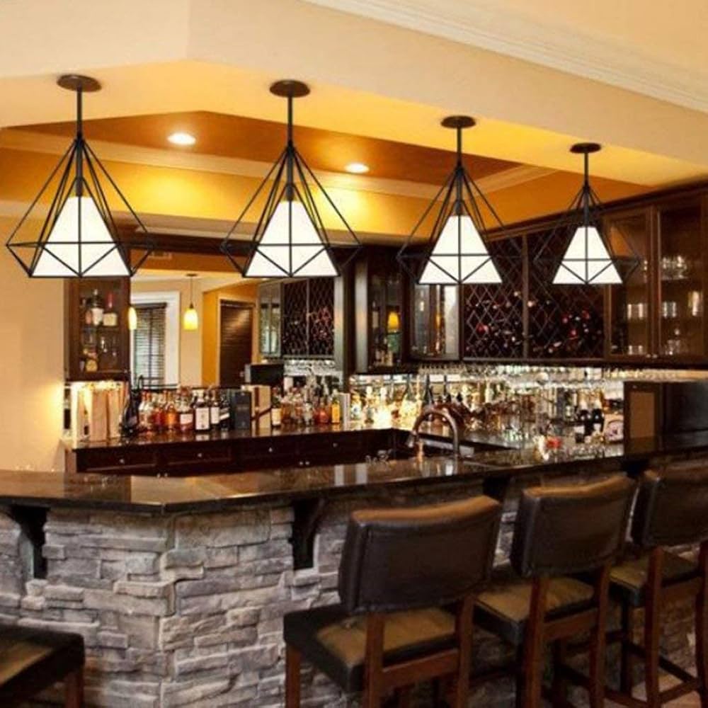 Black Diamond Cage Pendant Lights - Image 3