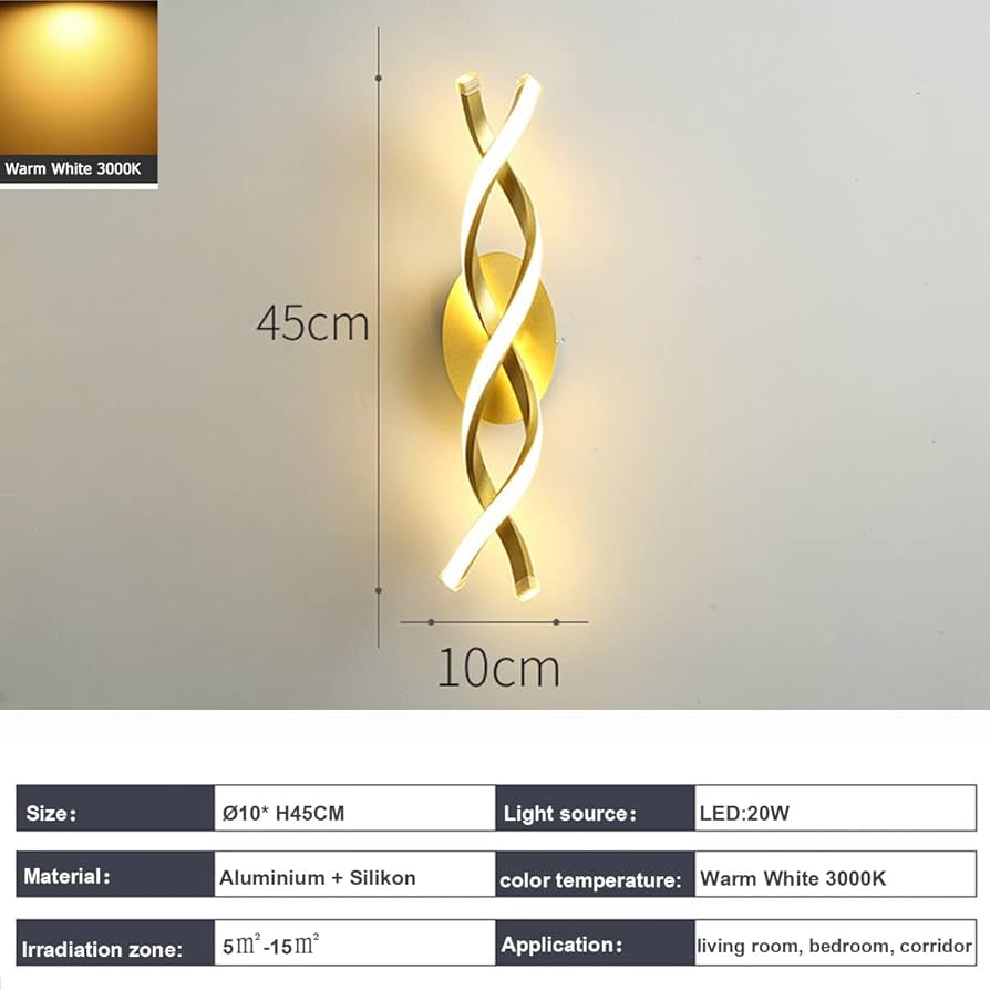 Spiral Design LED Wall Light Modern - Image 5
