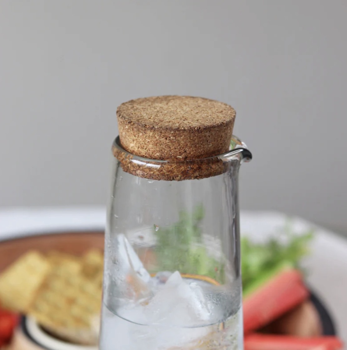 Glass Carafe with Cork Lid - Image 1